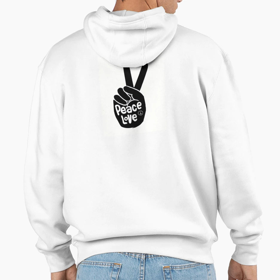 Peace And Love Hoodie - Streetwear Style Unisex - T-Shirt, Sweatshirt, Hoodie
