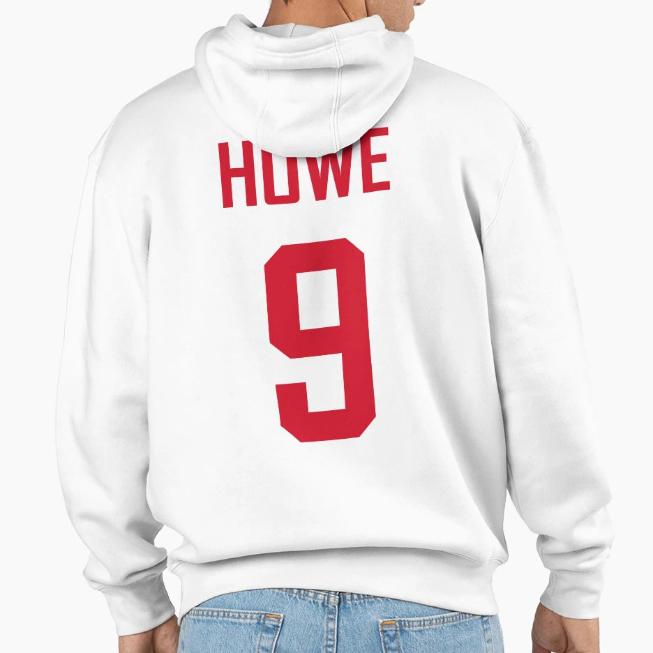 Howe Red Wings Home White Red Hoodie - Casual Everyday Wear Unisex - T-Shirt, Sweatshirt, Hoodie