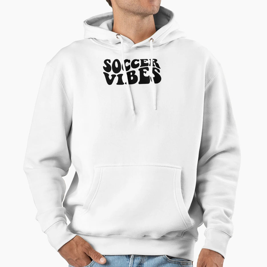 Copy Copy Soocer Vibes Soccer Mom Hoodie - Trendy Graphic for Adults - T-Shirt, Sweatshirt, Hoodie