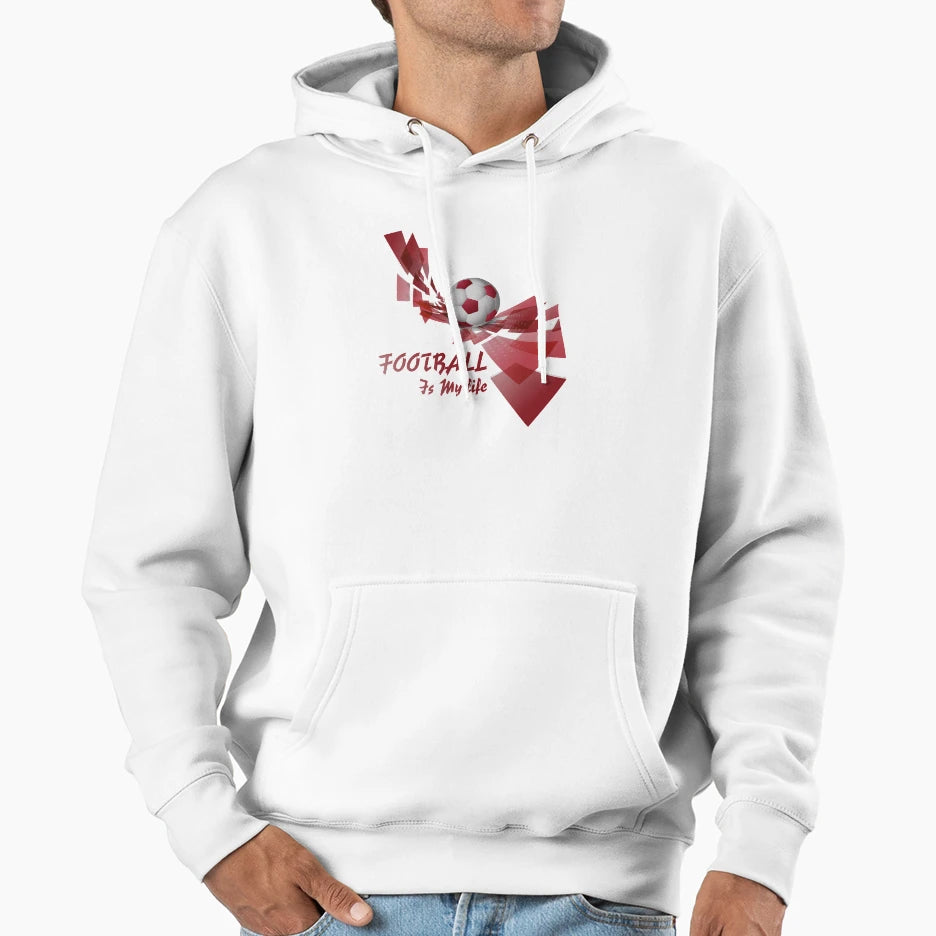 Football Is My Life Hoodie - Trendy Graphic Unisex - T-Shirt, Sweatshirt, Hoodie