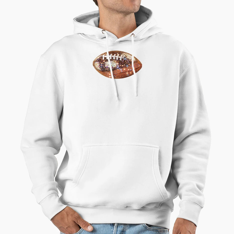 Disco Ball Football Hoodie - Fun Novelty Design for Adults - T-Shirt, Sweatshirt, Hoodie