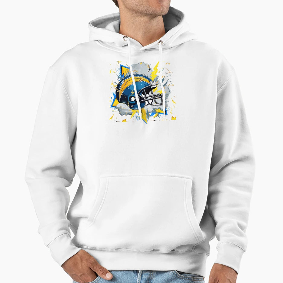 Los Angeles Football Helmet Hoodie - Novelty Apparel Men Women - T-Shirt, Sweatshirt, Hoodie