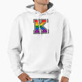 Varsity Gay Pride Letter K Hoodie - Trendy Graphic for Adults - T-Shirt, Sweatshirt, Hoodie
