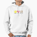 Peace Love Baseball Hoodie - Streetwear Style for Adults - T-Shirt, Sweatshirt, Hoodie