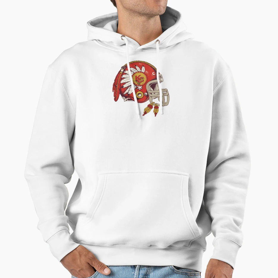 Kansas City Football Helmet Hoodie - Minimalist Print for Adults - T-Shirt, Sweatshirt, Hoodie