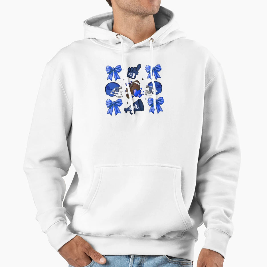 Blue Game Day Aesthetic Hoodie - Trendy Graphic for Adults - T-Shirt, Sweatshirt, Hoodie