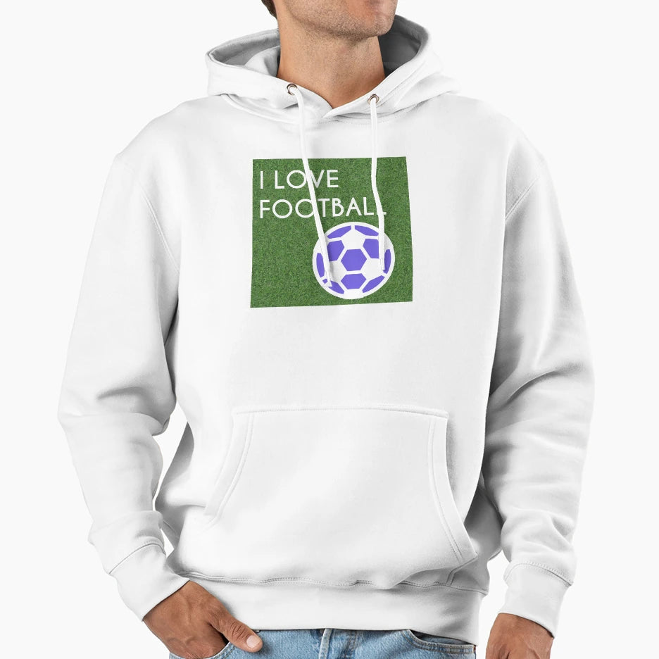 I Love Football Hoodie - Novelty Apparel Unisex - T-Shirt, Sweatshirt, Hoodie