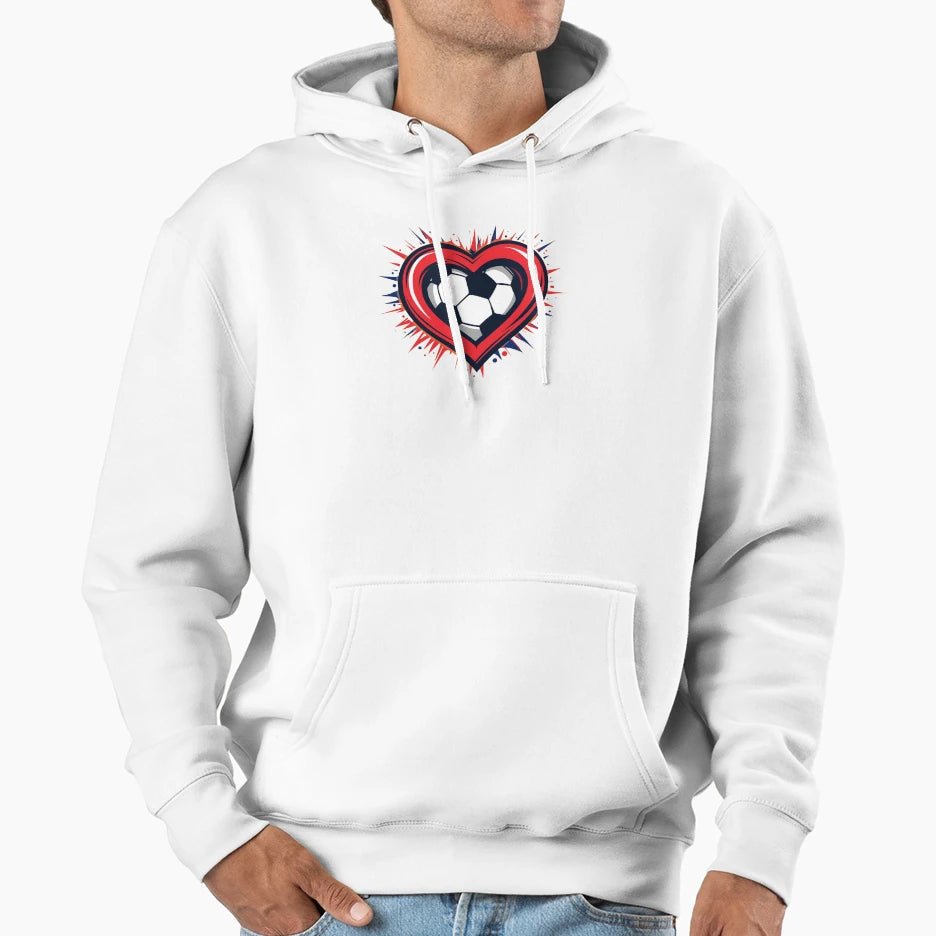 Soccer Love Hoodie - Aesthetic Graphic Men Women - T-Shirt, Sweatshirt, Hoodie