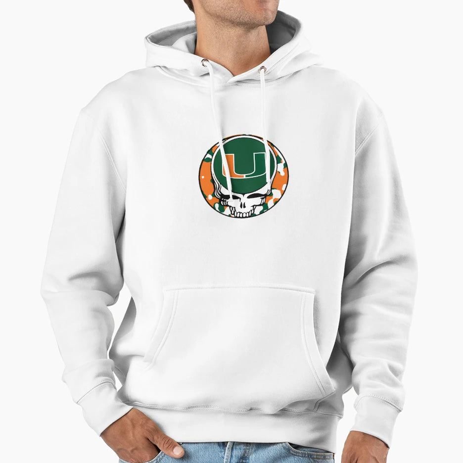 Umiami Skull Hoodie - Casual Everyday Wear for Adults - T-Shirt, Sweatshirt, Hoodie