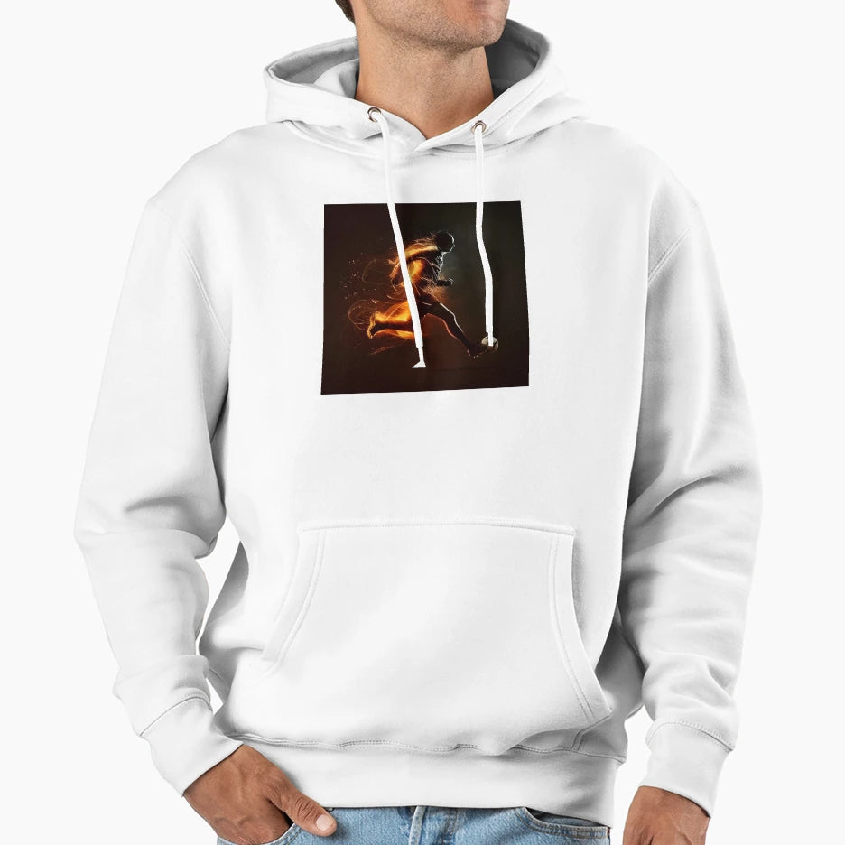 Soccer Football Player Hoodie - Minimalist Print Unisex - T-Shirt, Sweatshirt, Hoodie