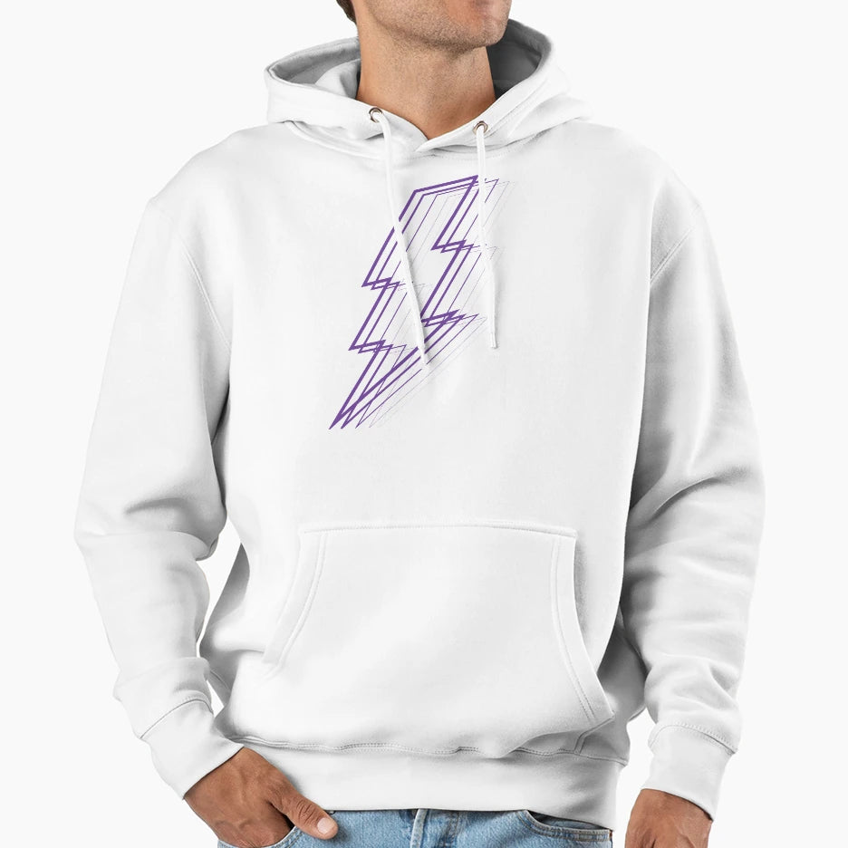 Purple Lightning Hoodie - Custom Art Print Unisex - T-Shirt, Sweatshirt, Hoodie