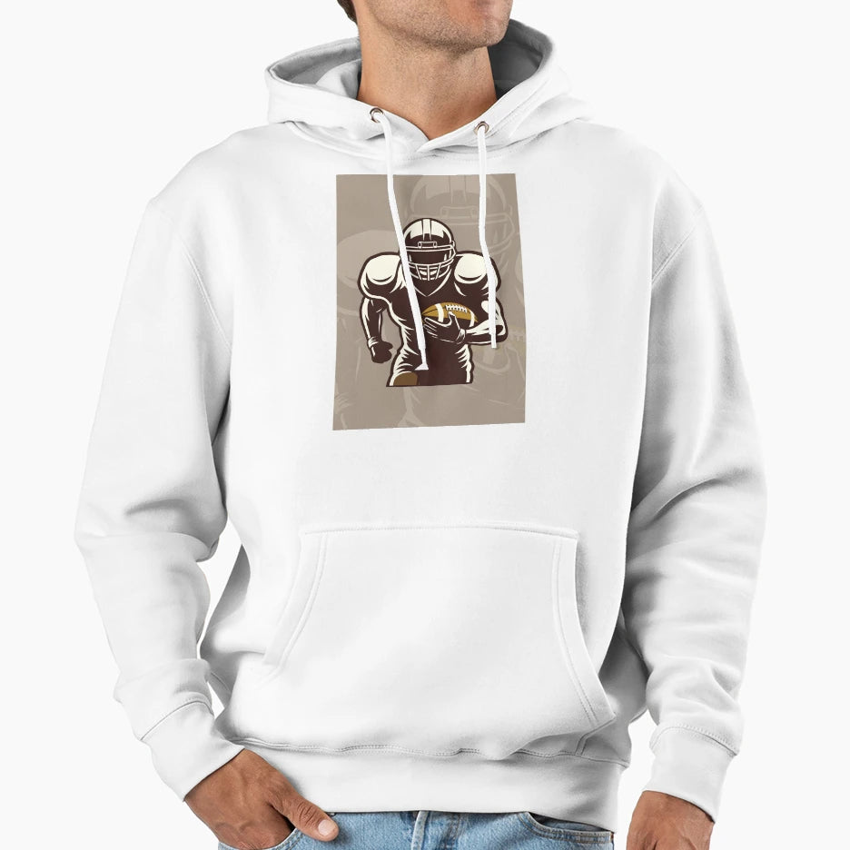 Football Player Hoodie - Custom Art Print for Adults - T-Shirt, Sweatshirt, Hoodie