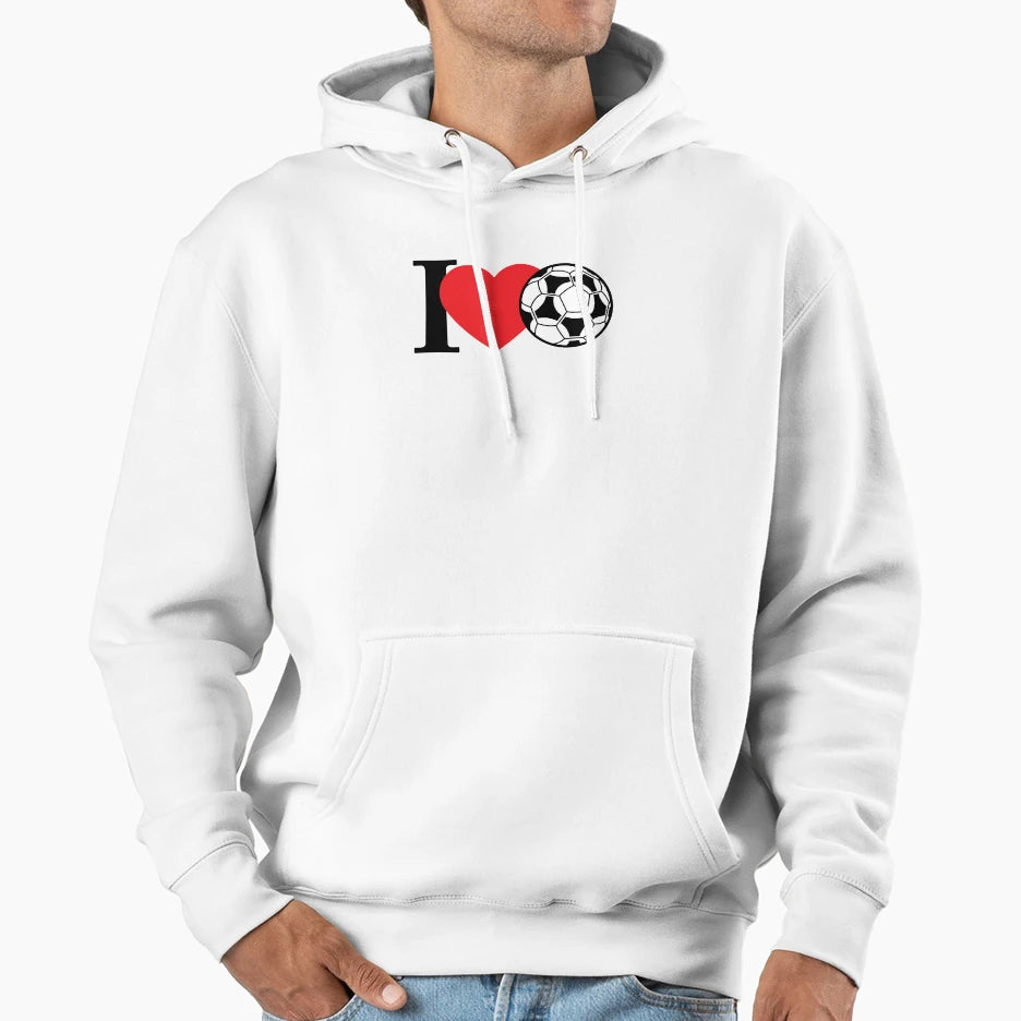 I Love Football Hoodie - Casual Everyday Wear for Adults - T-Shirt, Sweatshirt, Hoodie