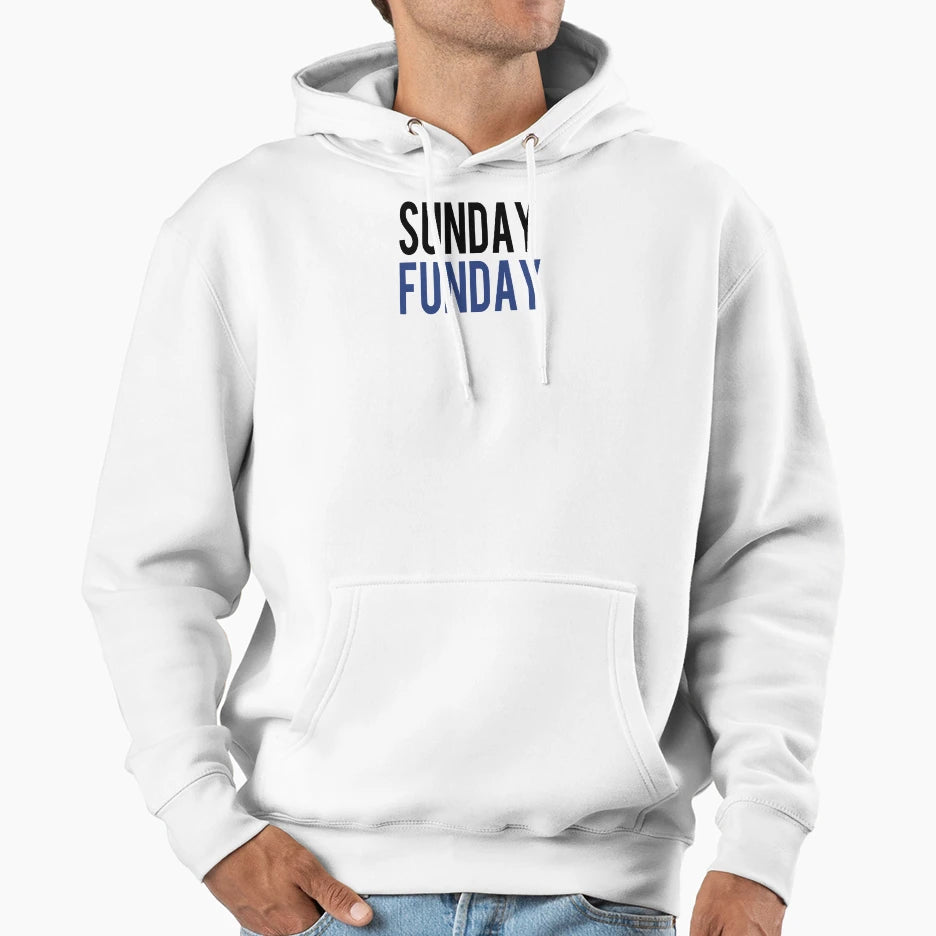 Sunday Funday Blue Hoodie - Custom Art Print for Adults - T-Shirt, Sweatshirt, Hoodie