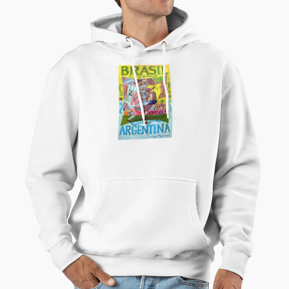 Brasil Argentina Hoodie - Trendy Graphic Unisex - T-Shirt, Sweatshirt, Hoodie