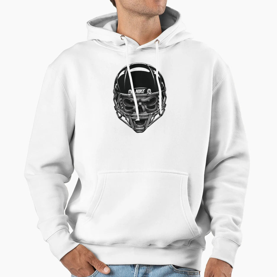 American Football Skull Hoodie - Novelty Apparel Men Women - T-Shirt, Sweatshirt, Hoodie