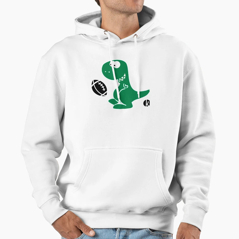 American Football Dinosaur Hoodie - Novelty Apparel Men Women - T-Shirt, Sweatshirt, Hoodie