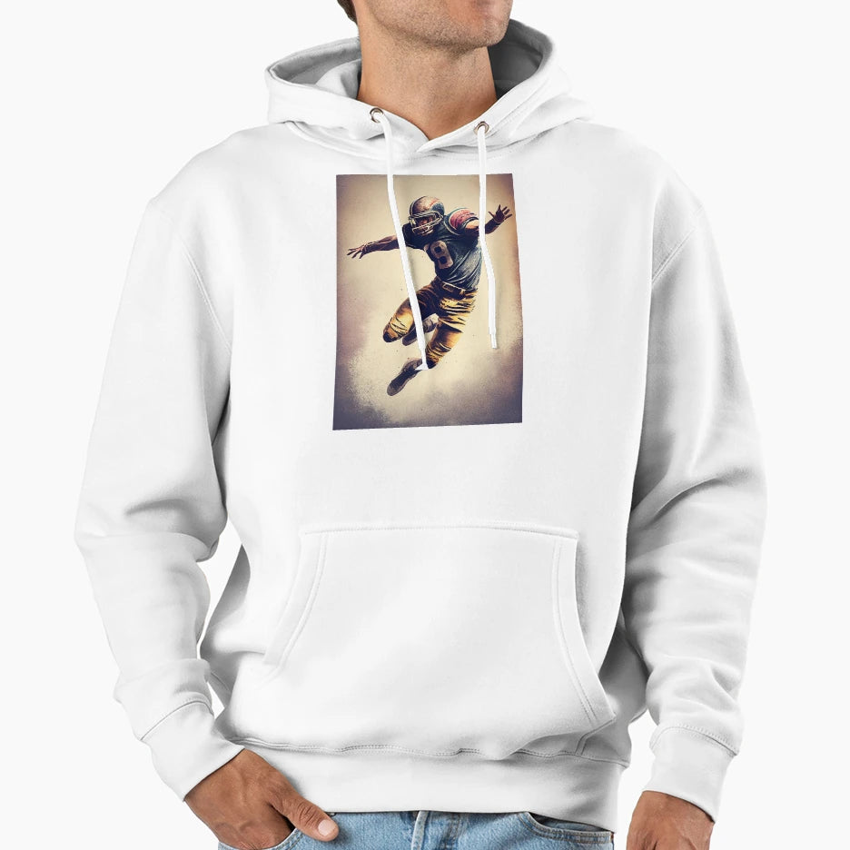 Football Player Hoodie - Fun Novelty Design Men Women - T-Shirt, Sweatshirt, Hoodie