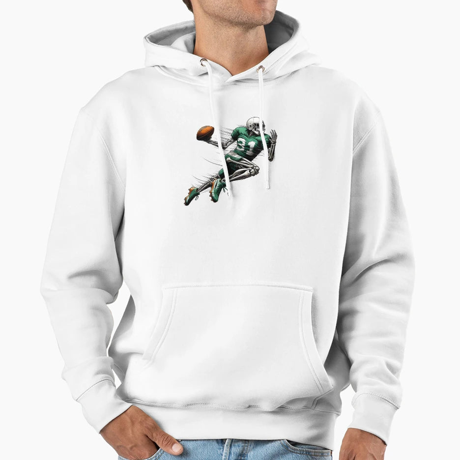 Rugby American Football Skeletons Hoodie - Streetwear Style Men Women - T-Shirt, Sweatshirt, Hoodie