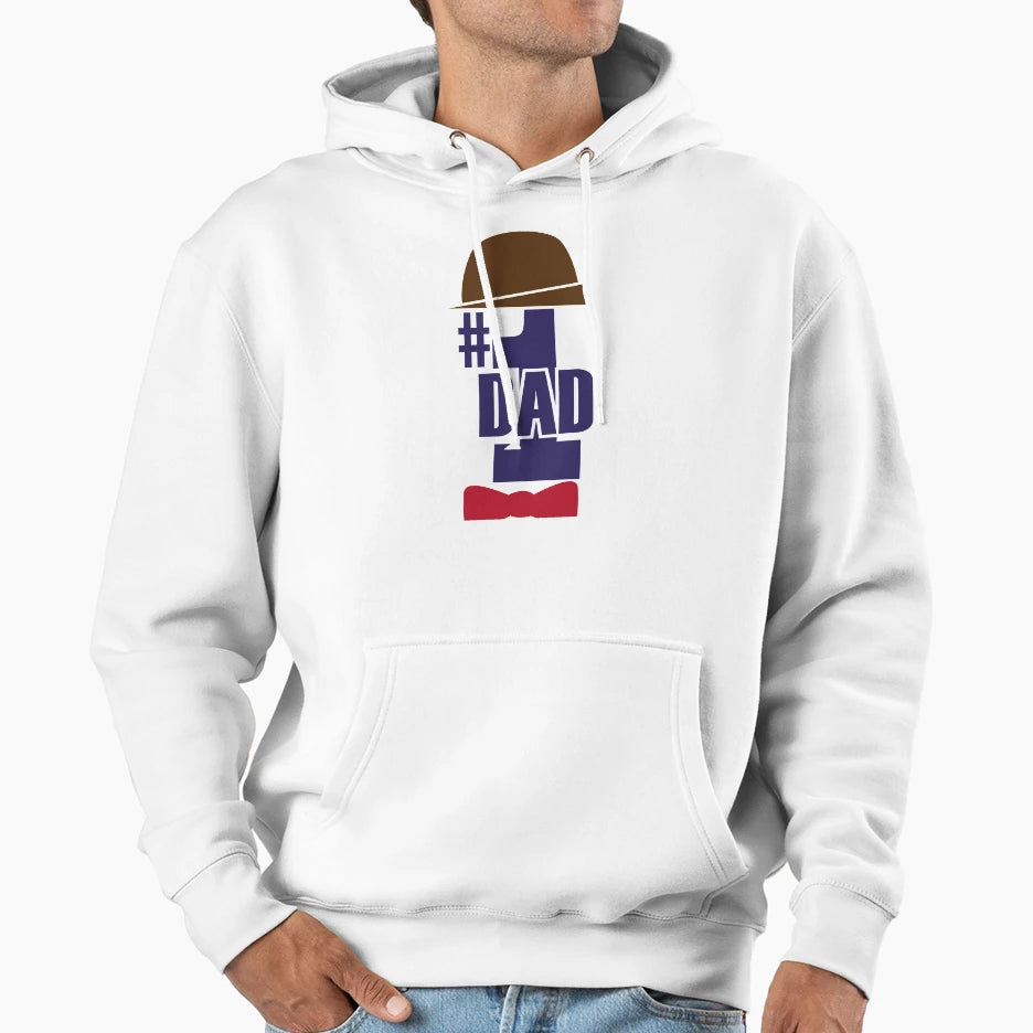 Funny Fathers Day Number 1 Dad Best Hoodie - Casual Everyday Wear Unisex - T-Shirt, Sweatshirt, Hoodie
