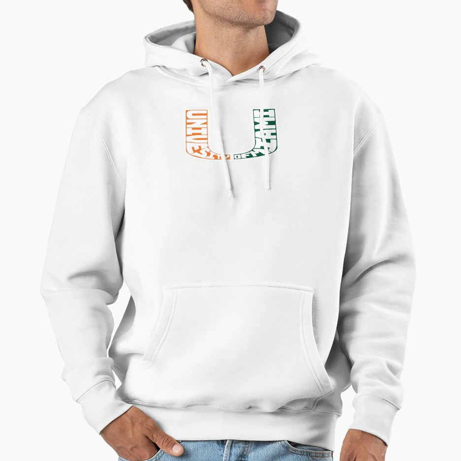 University Miami U Hoodie - Casual Everyday Wear for Adults - T-Shirt, Sweatshirt, Hoodie