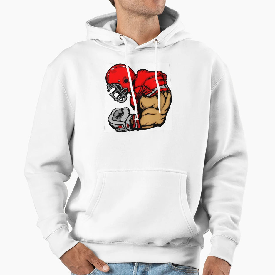 American Football Player Hoodie - Aesthetic Graphic Men Women - T-Shirt, Sweatshirt, Hoodie