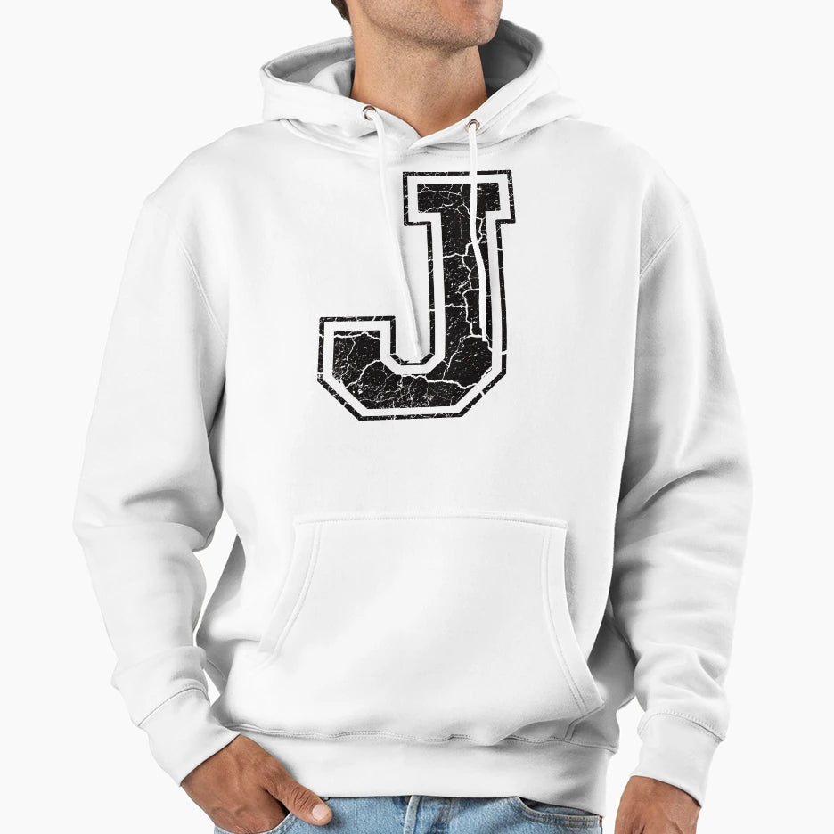 J Letter Hoodie - Custom Art Print for Adults - T-Shirt, Sweatshirt, Hoodie