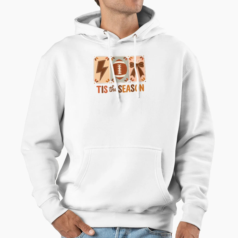 Coquette Football Bow Fall Hoodie - Unique Graphic for Adults - T-Shirt, Sweatshirt, Hoodie