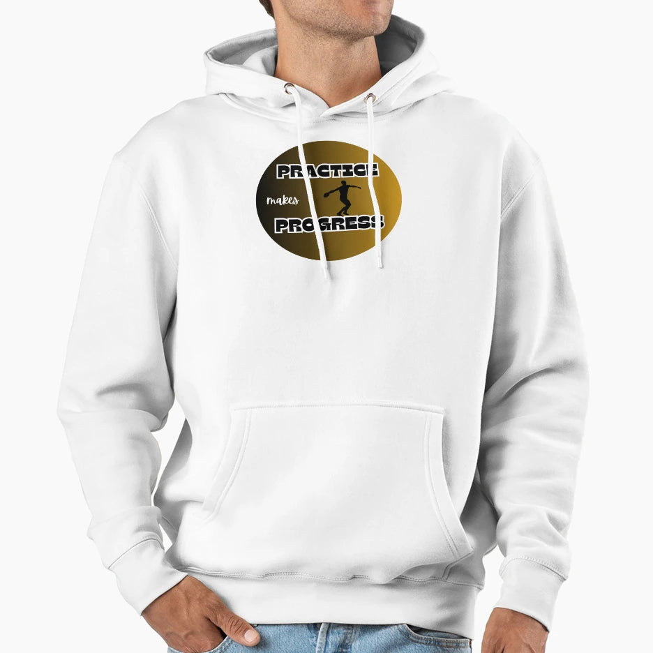 Practice Makes Discus Hoodie - Novelty Apparel for Adults - T-Shirt, Sweatshirt, Hoodie