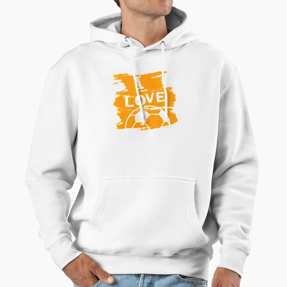 I Love Football Hoodie - Minimalist Print for Adults - T-Shirt, Sweatshirt, Hoodie