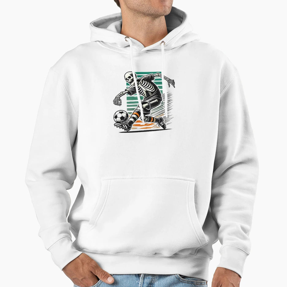 Skeleton Soccer Funny Halloween Soccer T-Shirt - Aesthetic Graphic Unisex - T-Shirt, Sweatshirt, Hoodie