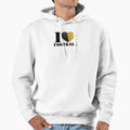 I Heart Football Black Gold Hoodie - Trendy Graphic Men Women - T-Shirt, Sweatshirt, Hoodie