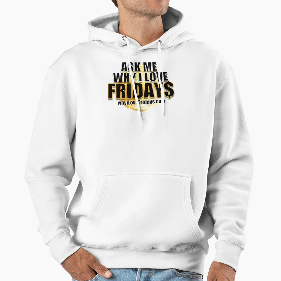 Whyilovefridays Logo Hoodie - Aesthetic Graphic for Adults - T-Shirt, Sweatshirt, Hoodie