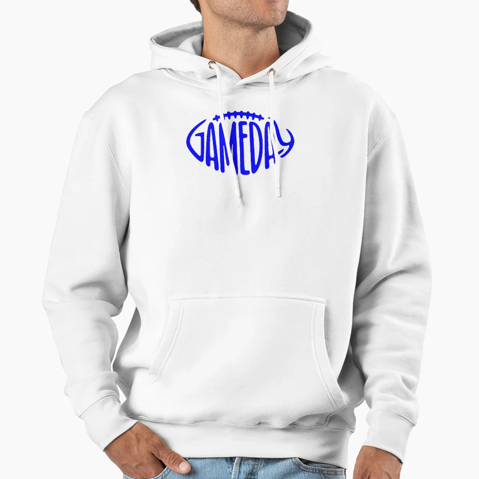 Gameday Blue Football Hoodie - Streetwear Style Unisex - T-Shirt, Sweatshirt, Hoodie