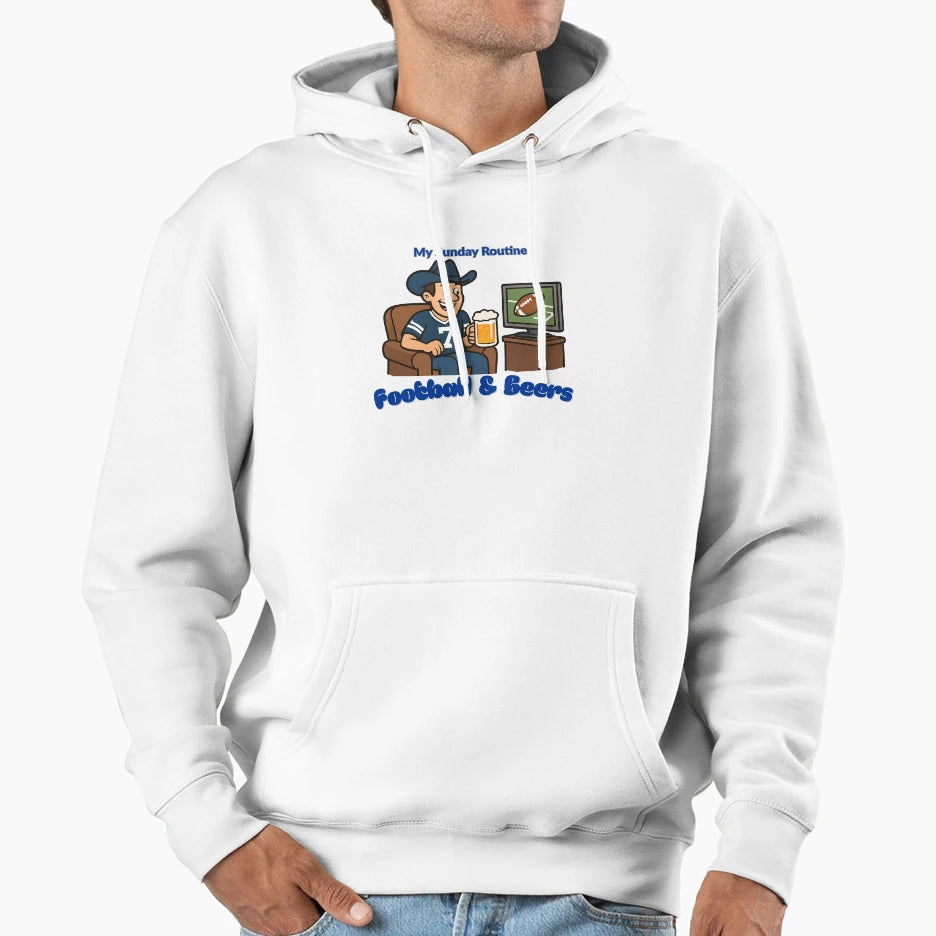 Dallas Cowboys Sunday Routine T-Shirt - Custom Art Print Men Women - T-Shirt, Sweatshirt, Hoodie