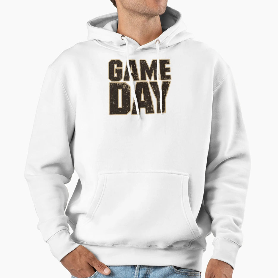 Game Day Bold Lettering Hoodie - Custom Art Print Men Women - T-Shirt, Sweatshirt, Hoodie
