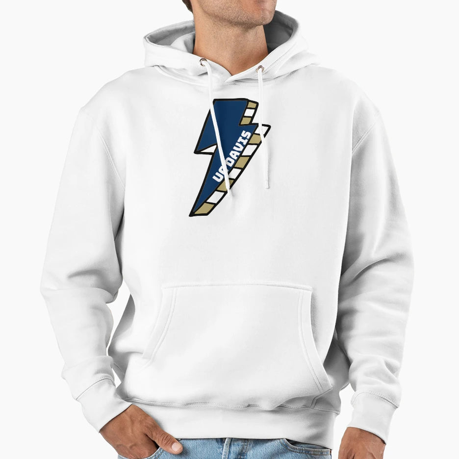 Uc Davis Lightning Bolt Hoodie - Minimalist Print Men Women - T-Shirt, Sweatshirt, Hoodie