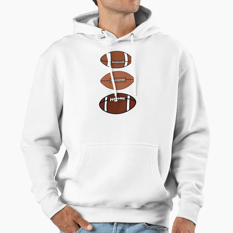 Footballs Hoodie - Casual Everyday Wear Unisex - T-Shirt, Sweatshirt, Hoodie