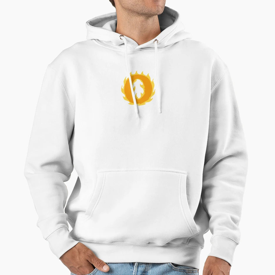 Fire Letter O Typography Flaming Alphabet Hoodie - Novelty Apparel Unisex - T-Shirt, Sweatshirt, Hoodie
