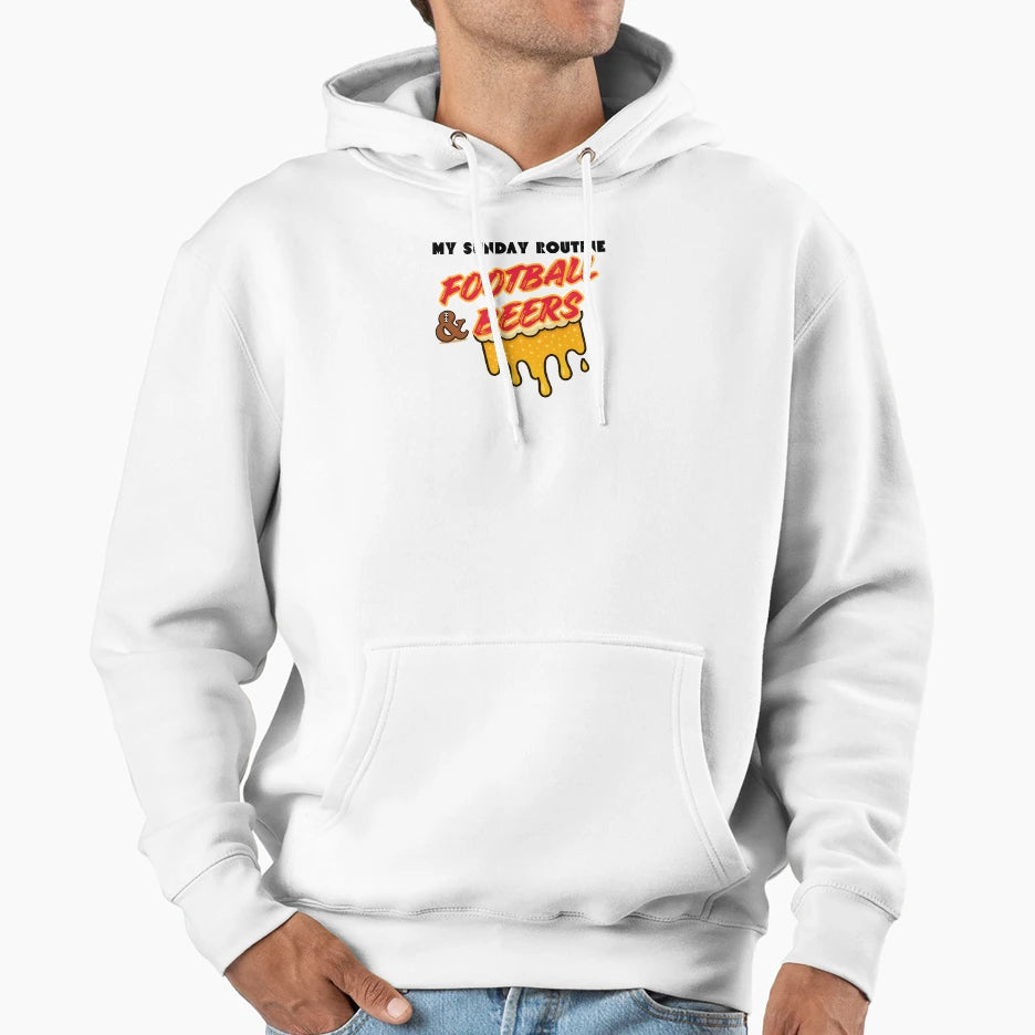 Kansas City Chiefs Sunday Routine Football Hoodie - Graphic Print Unisex - T-Shirt, Sweatshirt, Hoodie
