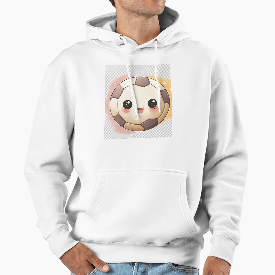 Kawaii Soccer Ball Hoodie - Graphic Print Unisex - T-Shirt, Sweatshirt, Hoodie