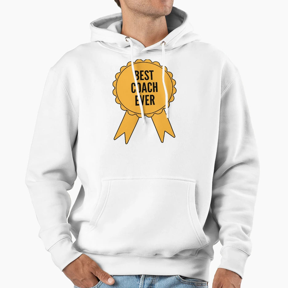 Best Coach Ever Gold Medal Achievement Hoodie - Trendy Graphic Unisex - T-Shirt, Sweatshirt, Hoodie