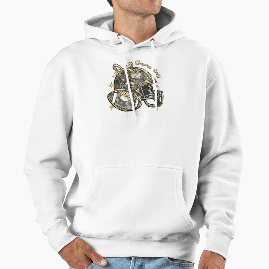 Couquette Glitter Game Day Sport Hoodie - Streetwear Style for Adults - T-Shirt, Sweatshirt, Hoodie