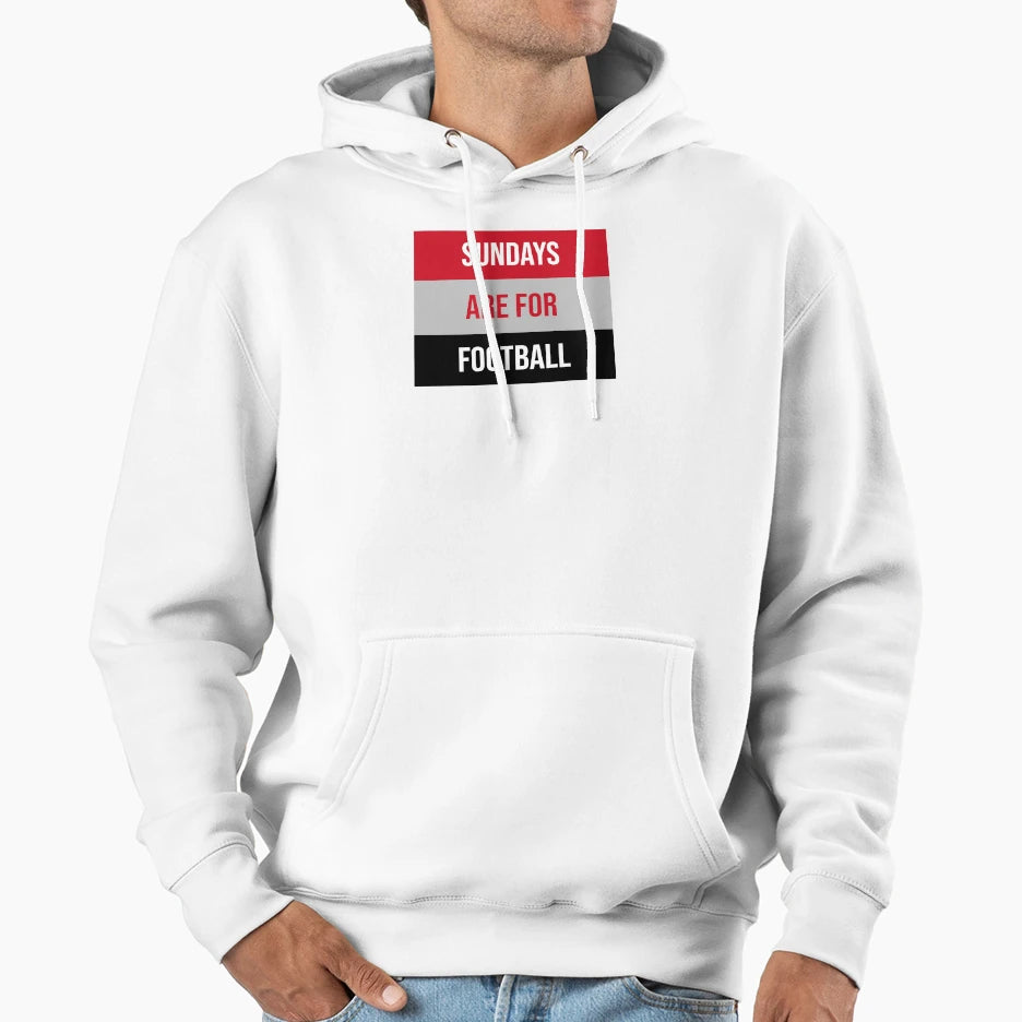 Sundays Are Football Hoodie - Graphic Print Men Women - T-Shirt, Sweatshirt, Hoodie