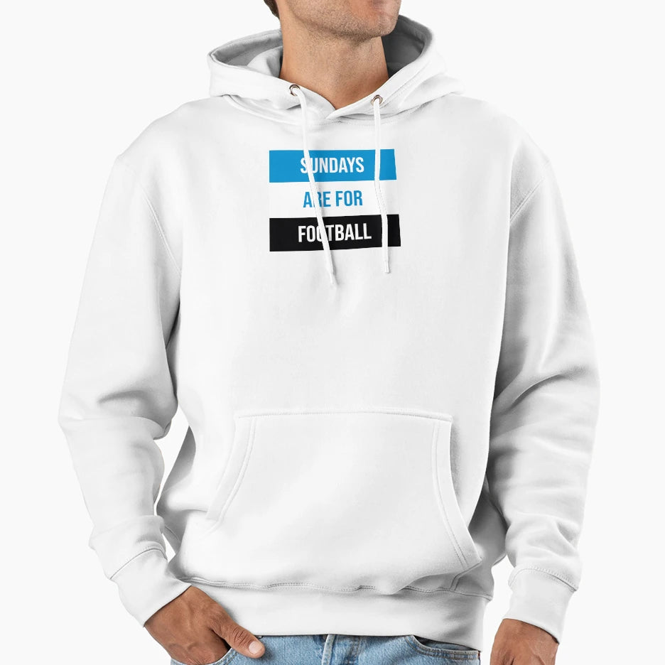 Sundays Are Football Hoodie - Minimalist Print for Adults - T-Shirt, Sweatshirt, Hoodie