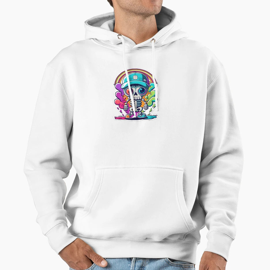 Skeleton Halloween Celebration Hoodie - Casual Everyday Wear Men Women - T-Shirt, Sweatshirt, Hoodie