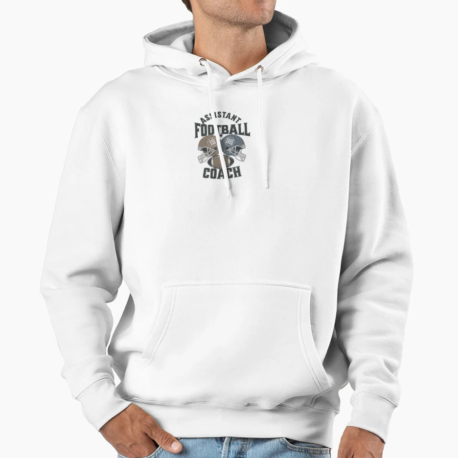Assistant Football Coach Hoodie - Minimalist Print for Adults - T-Shirt, Sweatshirt, Hoodie