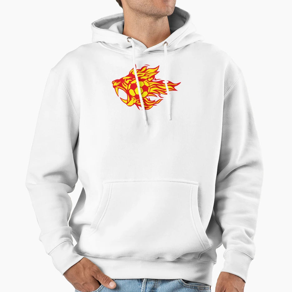 Football Tiger Flame Fire Logo Animal Hoodie - Minimalist Print Men Women - T-Shirt, Sweatshirt, Hoodie