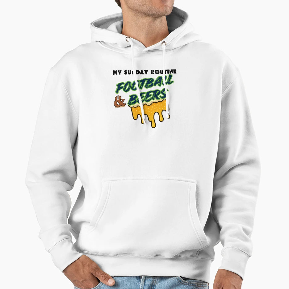 Seattle Seahawks Sunday Routine Hoodie - Custom Art Print for Adults - T-Shirt, Sweatshirt, Hoodie