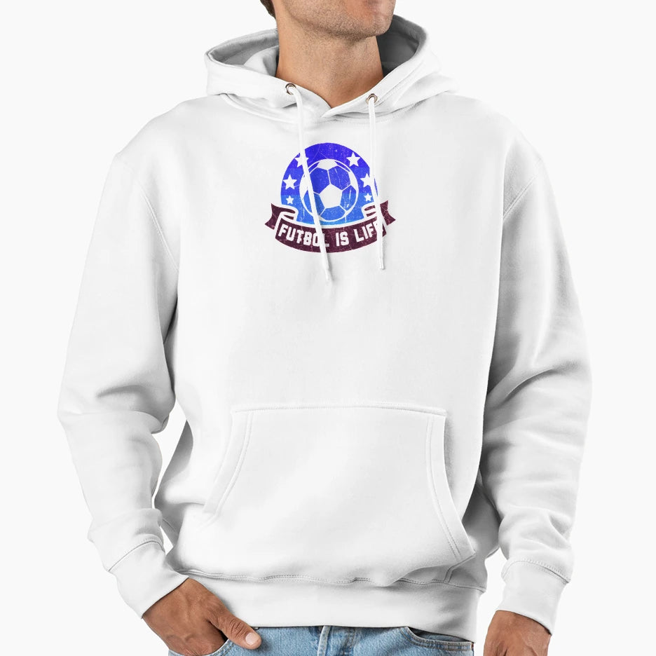 Funny Futbol Is Life Soccer Players Destress Hoodie - Trendy Graphic Unisex - T-Shirt, Sweatshirt, Hoodie